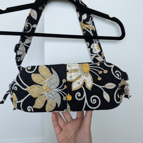 Vera Bradley Lindsey Yellow Bird Pattern Messenger Bag - Picture 10 of 17